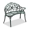 Karl home 38.5 in. Copper Green Aluminum Outdoor Bench K1G56000665