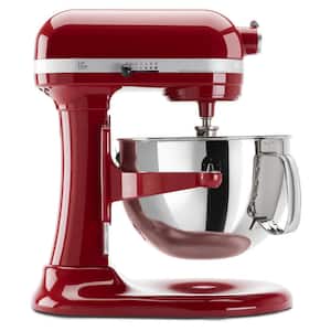 Professional 600 Series 6 Qt. 10-Speed Empire Red Stand Mixer with Flat Beater, Wire Whip and Dough Hook Attachments
