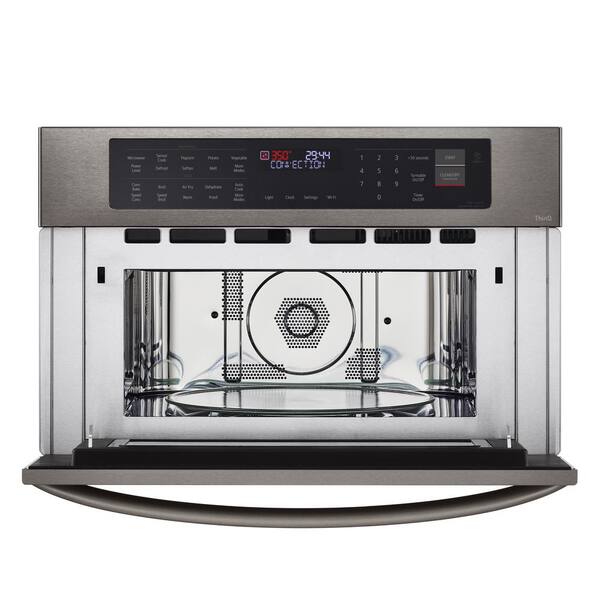 LG 30 in. Width 1.7 cu. Ft. Smart Black Stainless Steel Built-In