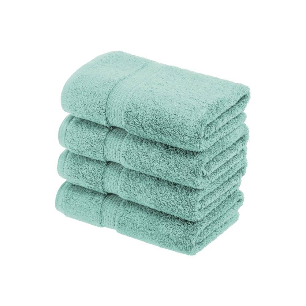Madeline 4-Piece Sea Foam Solid Egyptian Cotton Hand Towel