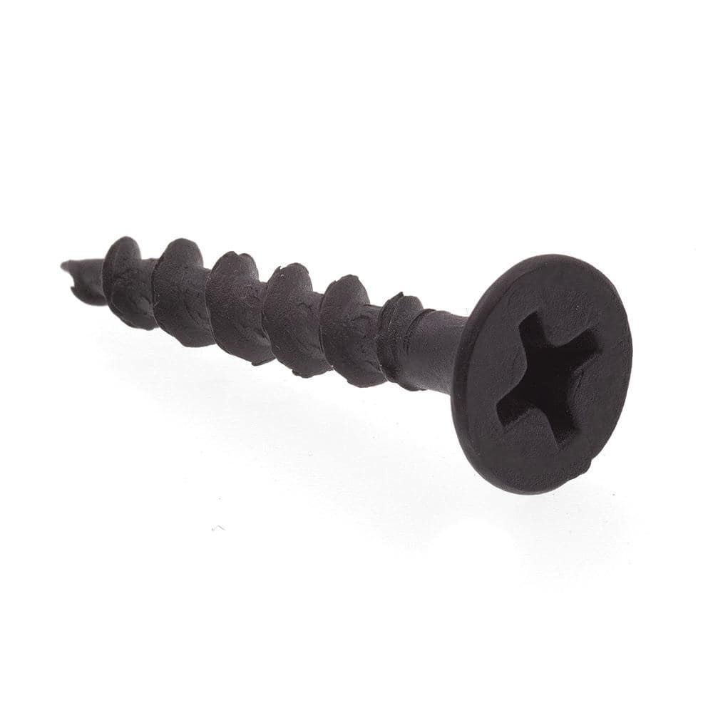 PrimeLine 6 x 1 in. Phillips Bugle Head Drive Black Phosphate Coated