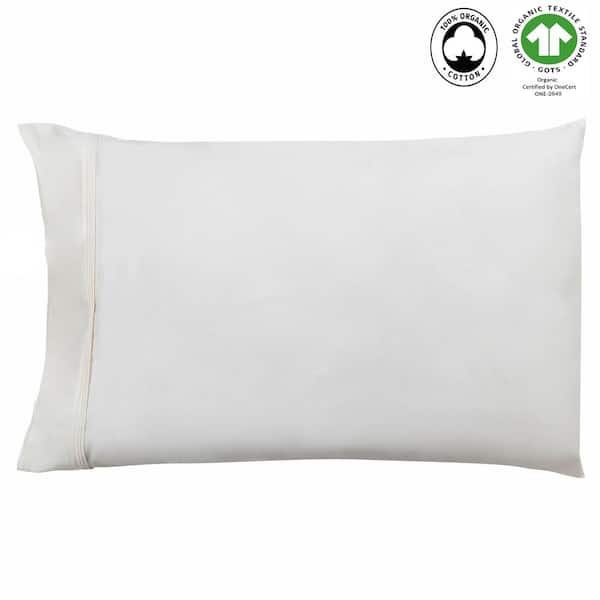 A1 Home Collections Cream Standard Pillowcases (Set of 2)