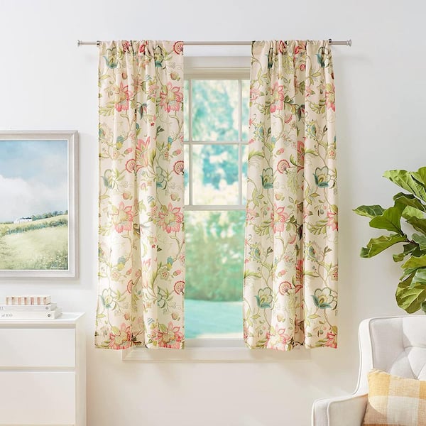 Buy Cortina Supreme Pink Floral Polyester Window Curtain 5x4 ft Pack of 2  (Design 6) Online at Best Prices in India - JioMart.