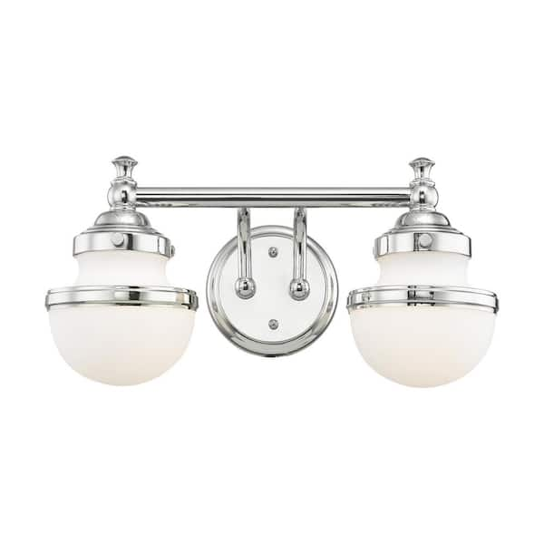 Oldwick 2 Light Polished Chrome Bath Vanity