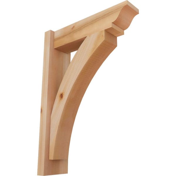 Ekena Millwork 6 in. x 26 in. x 18 in. Western Red Cedar Thorton Traditional Smooth Outlooker