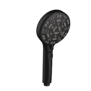 Octette 8-Spray Wall Mount Handheld Shower Head 1.75 GPM in Satin Black