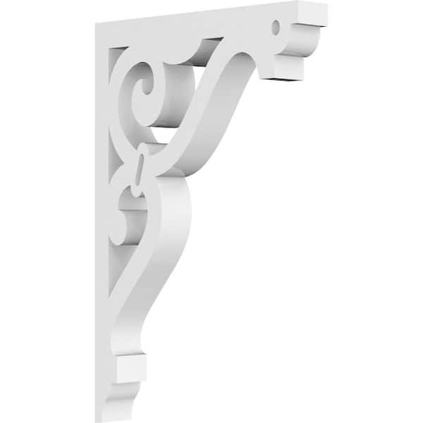 Ekena Millwork 5/8 in. W x 6 in. H x 4 in. D PVC Finley Bracket