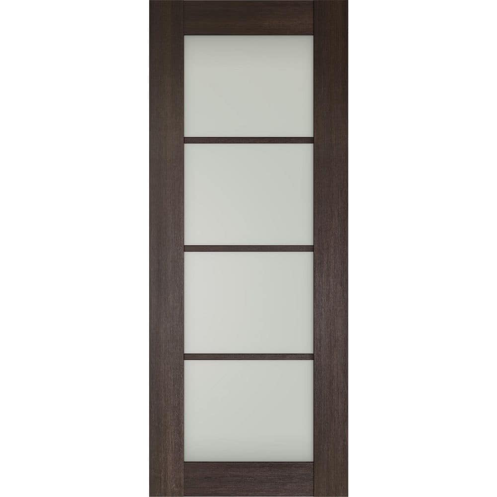 Avon 4 Lite N 24 in. х 80 in. No Bore 4-Lite Frosted Glass Veralinga Oak Solid Composite Core Wood Interior Door Slab price history on PriceWatchPro