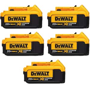 20V MAX Premium Lithium-Ion 4.0Ah Battery Pack (5-Pack)
