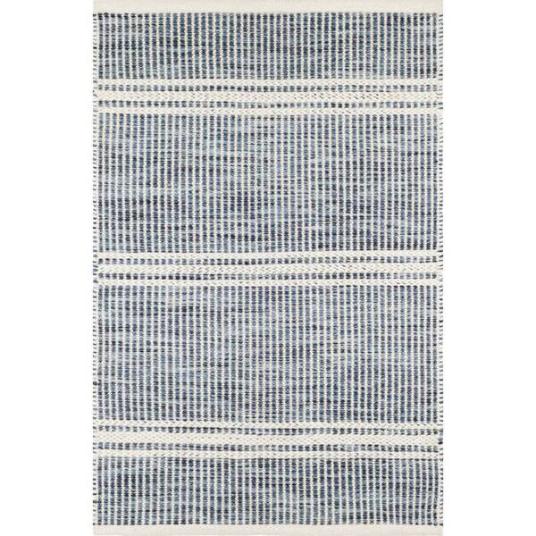 Malta Handwoven Wool Blue 4 ft. x 6 ft. Indoor Area Rug
