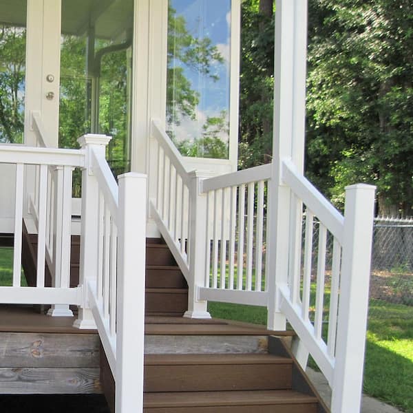 Naples 3.5 ft. H x 4 ft. W White Vinyl Railing Kit
