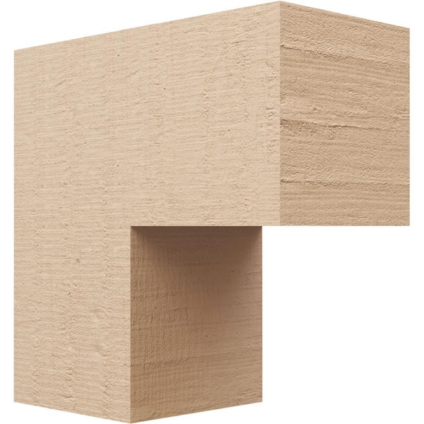 Ekena Millwork 9 in. x 18 in. x 18 in. Classic Chapel Hill Rough Cedar Woodgrain TimberThane Corbel, Primed Tan