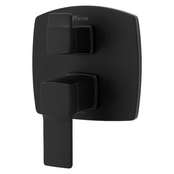 Pfister Deckard 2-Handle Stacked Diverter Valve Trim Kit in Matte Black (Valve Not Included)