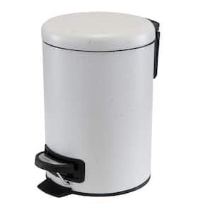 Speckled Design 3 l Step Bin with Lid Trash Can in White