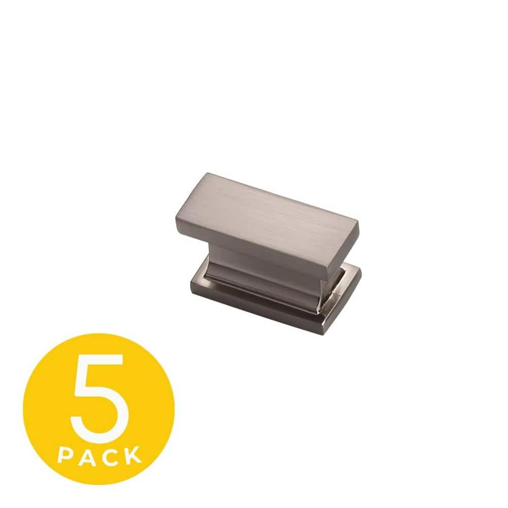 Hexa Series 1 in. Modern Brushed Satin Nickel Rectangle Cabinet Knob (5-Pack) price history on PriceWatchPro