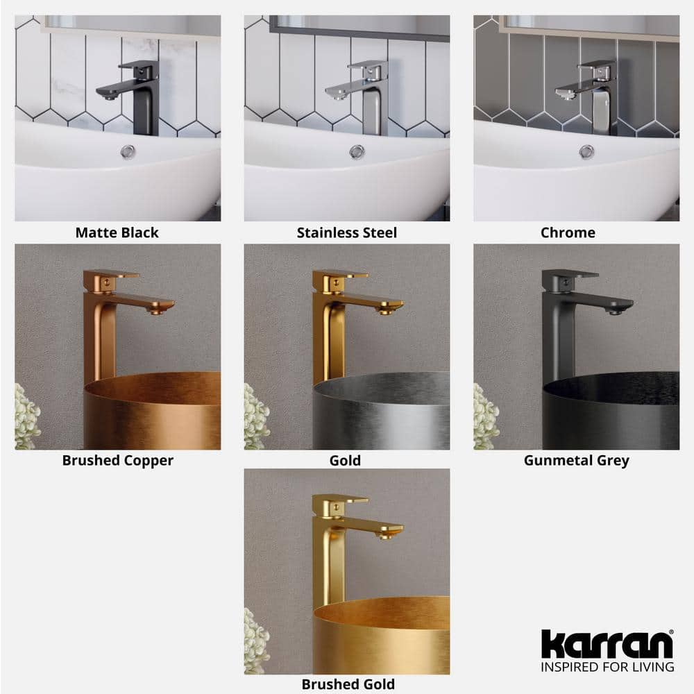 Venda Brushed Copper Single-Handle Vessel Bathroom Faucet