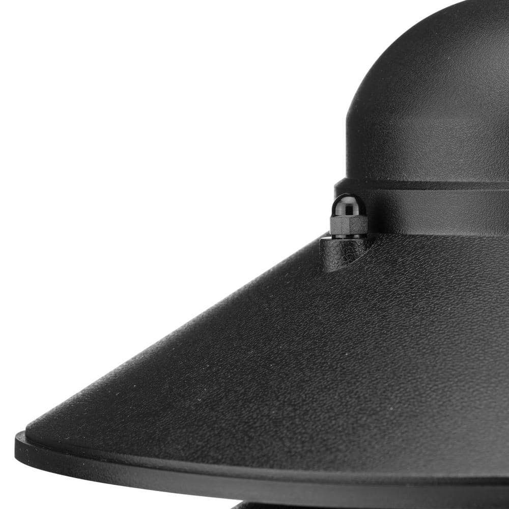 Newport Black Resin Outdoor Post Lantern with Prismatic Diffuser