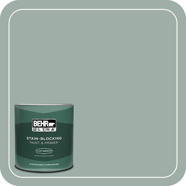 BEHR ULTRA 1 qt. Home Decorators Collection #HDC-CT-22 Aged Jade Extra Durable Semi-Gloss Enamel Interior Paint & Primer