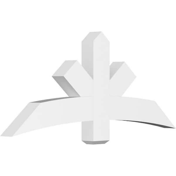 Ekena Millwork Alberta 60 in. W x 25 in. H x 4 in. D Signature Polyurethane Bracket