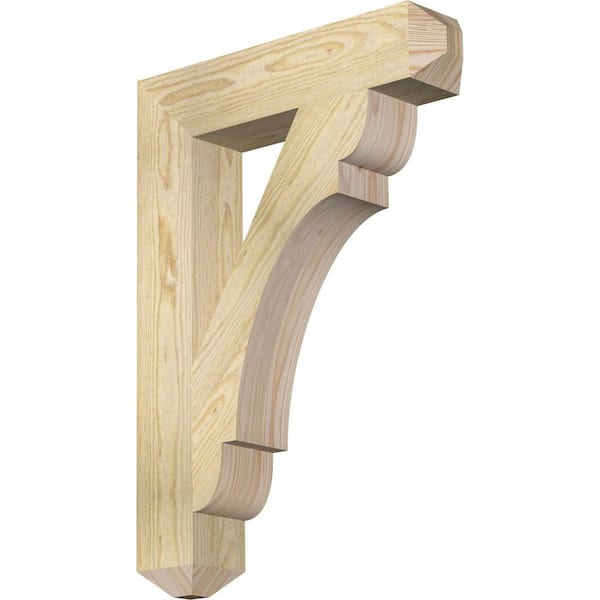 Ekena Millwork 4 in. x 28 in. x 20 in. Douglas Fir Olympic Craftsman Rough Sawn Bracket