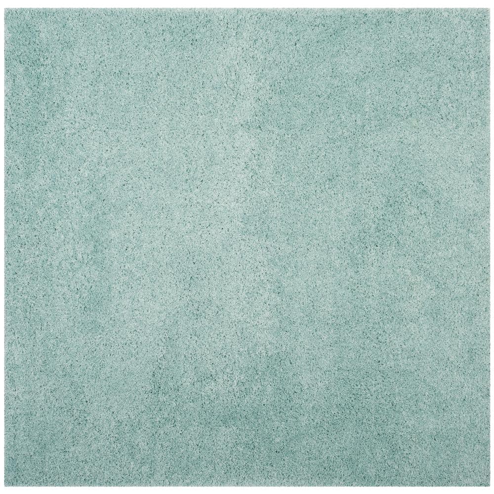 SAFAVIEH Laguna Shag Light Blue 7 ft. x 7 ft. Square Solid Area Rug -  SGL303E-7SQ