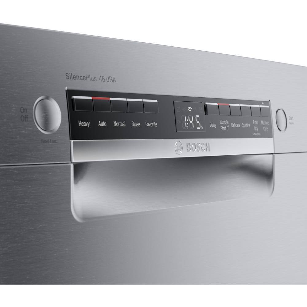 24" Stainless Steel Front Control Smart Built-In Dishwasher