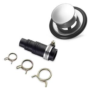 SilverSaver Kitchen Sink Stopper in Stainless Steel & Dishwasher Connector Kit for Garbage Disposal