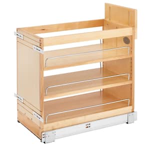 11 in. Pull-Out Wood Base Cabinet Organizer with Soft-Close Slides