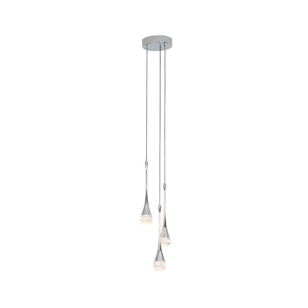 3 Lights Raindrop Chrome LED Chandeliers for Dining Room Entrance,with Bubbles Crystal Shade price history on PriceWatchPro