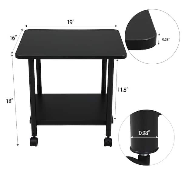 Safco Under-Desk Mixed Materials Mobile Printer Stand with