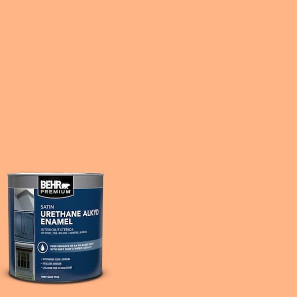 BEHR PREMIUM 1 qt. #P210-4 Lollipop Satin Enamel Urethane Alkyd Interior/Exterior Paint