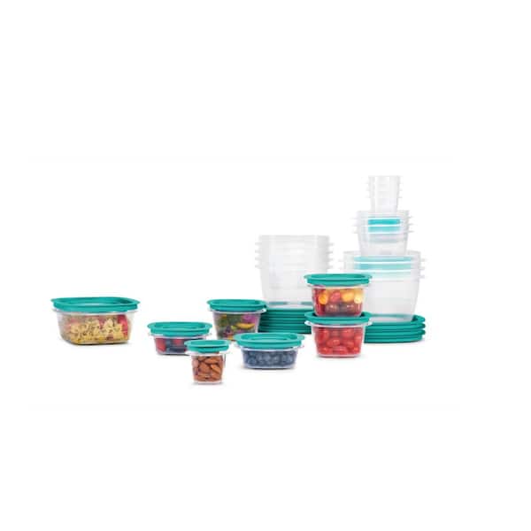 Rubbermaid Flex and Seal Food Storage Conatiners in Teal, 21-Piece Set
