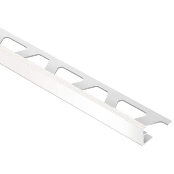Schluter Jolly-P White 1/2 in. x 8 ft. 2-1/2 in. PVC L-Angle Tile Edging Trim