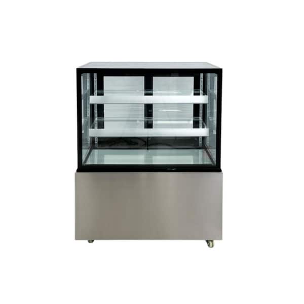 36 in. 27 cu. ft. NSF Commercial Auto Defrost Bakery Display Refrigerator Case with LED Lighting in Stainless Steel