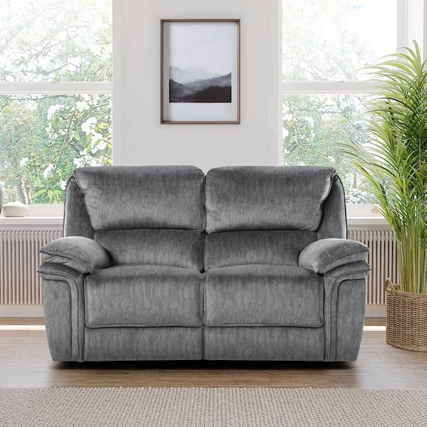 EVERGLADE HOME Greerman 153.5 in. W Round Arm Microfiber Rectangle Sofa ...