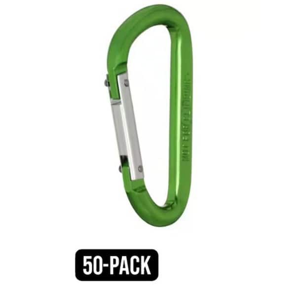 5/16 in. x 3 in. Assorted Colors Carabiners (50 Pack)
