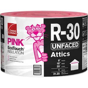 Owens Corning R- 20 Faced Fiberglass Insulation Roll 15 in. x 32 ft. (1 Roll)  RF50 - The Home Depot
