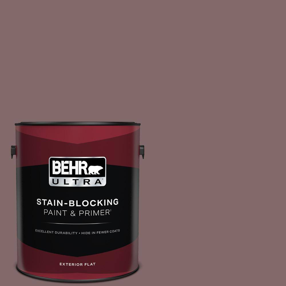 BEHR ULTRA 1 gal. #N120-6 Raisin in the Sun Flat Exterior Paint ...