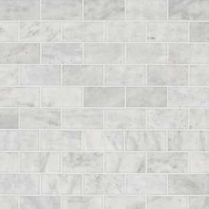 Greecian White 3 in. x 6 in. Polished Marble Floor and Wall Tile (1 sq. ft./Case)