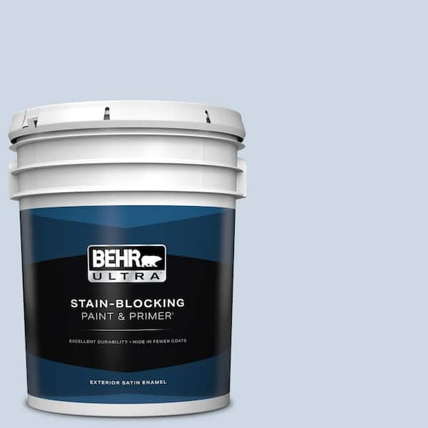 BEHR ULTRA 5 gal. #600C-2 Silent Ripple Satin Enamel Exterior Paint & Primer