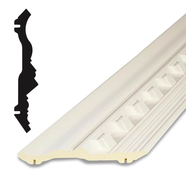 Focal Point 1 in. x 5-7/8 in. x 96 in. Primed Polyurethane Colonial Dentil Crown Moulding