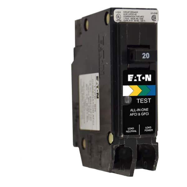 Eaton BR 20 Amp All in One AF/GF Plug-On-Neutral Breaker