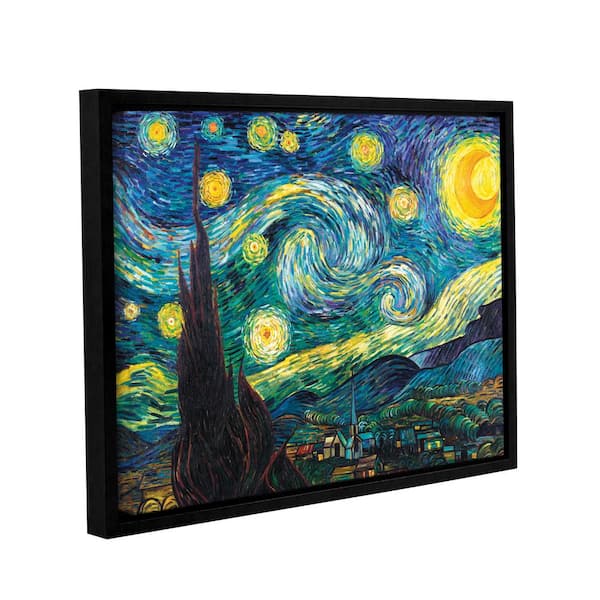 ArtWall "Starry Night" by Vincent van Gogh Framed Canvas Wall Art