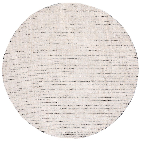 SAFAVIEH Abstract Ivory/Blue 6 ft. x 6 ft. Speckled Round Area Rug