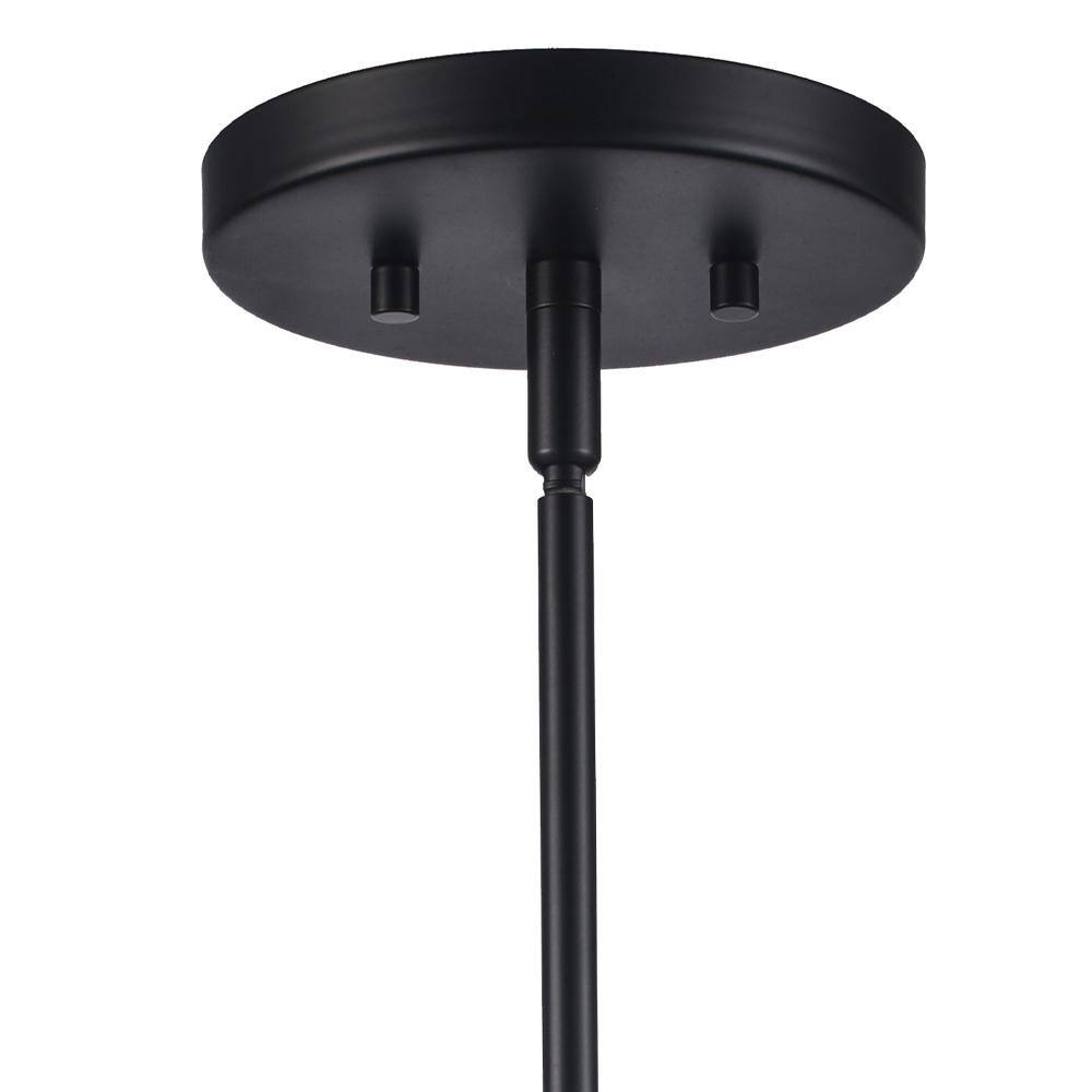 Nova 1-Light Mini Pendant with Clear Glass Shade - Black