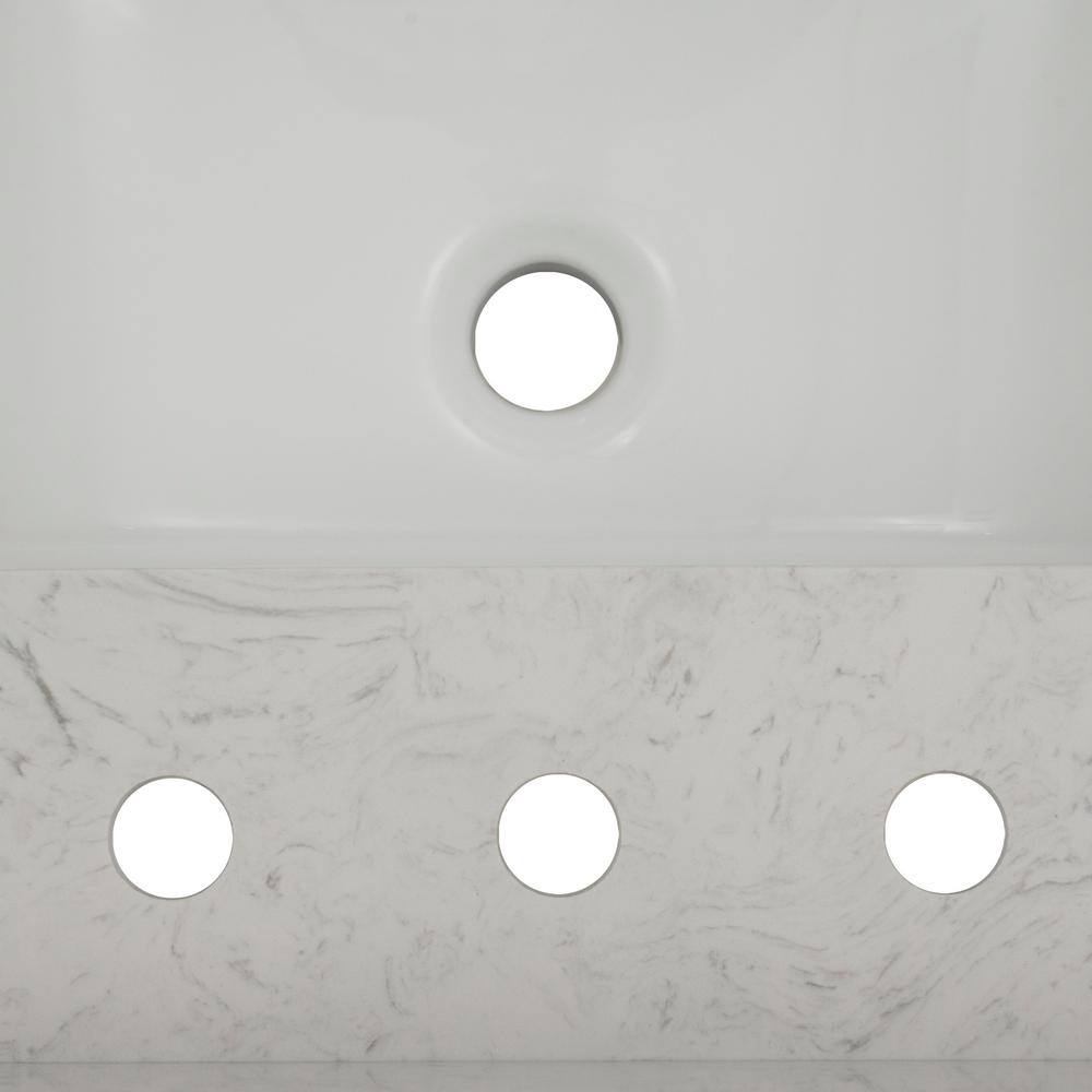Carrara Classique 31" White Engineered Marble Vanity Top with Sink