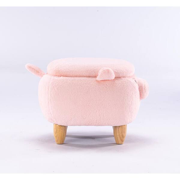 Pink Pig Fabric Storage Ottoman Home 2 Office HO W09 00029