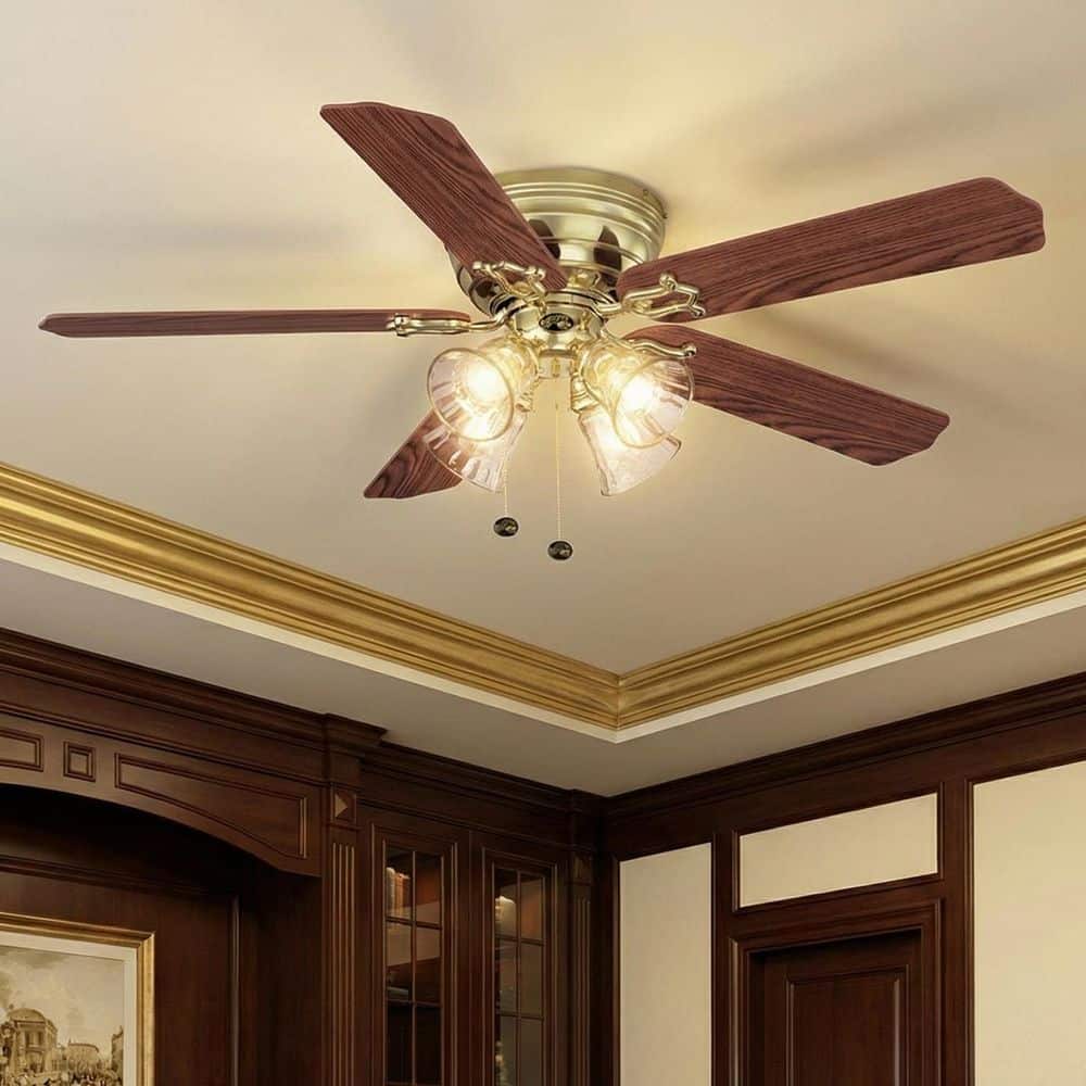 Reviews for Hampton Bay Carriage House 52 in. Indoor LED Polished Reviews for Hampton Bay Carriage House 52 in. Indoor LED Polished