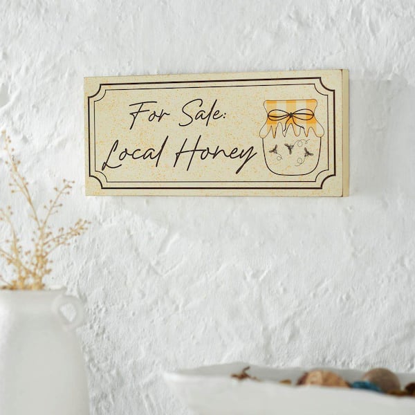 Buzzy Bees 7 in. x 16 in. For Sale Local Honey MDF Wall Art