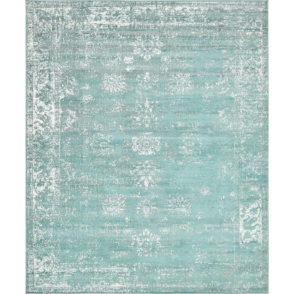 Blue 8 ft. x 10 ft. Polypropylene Oriental Indoor Area Rug